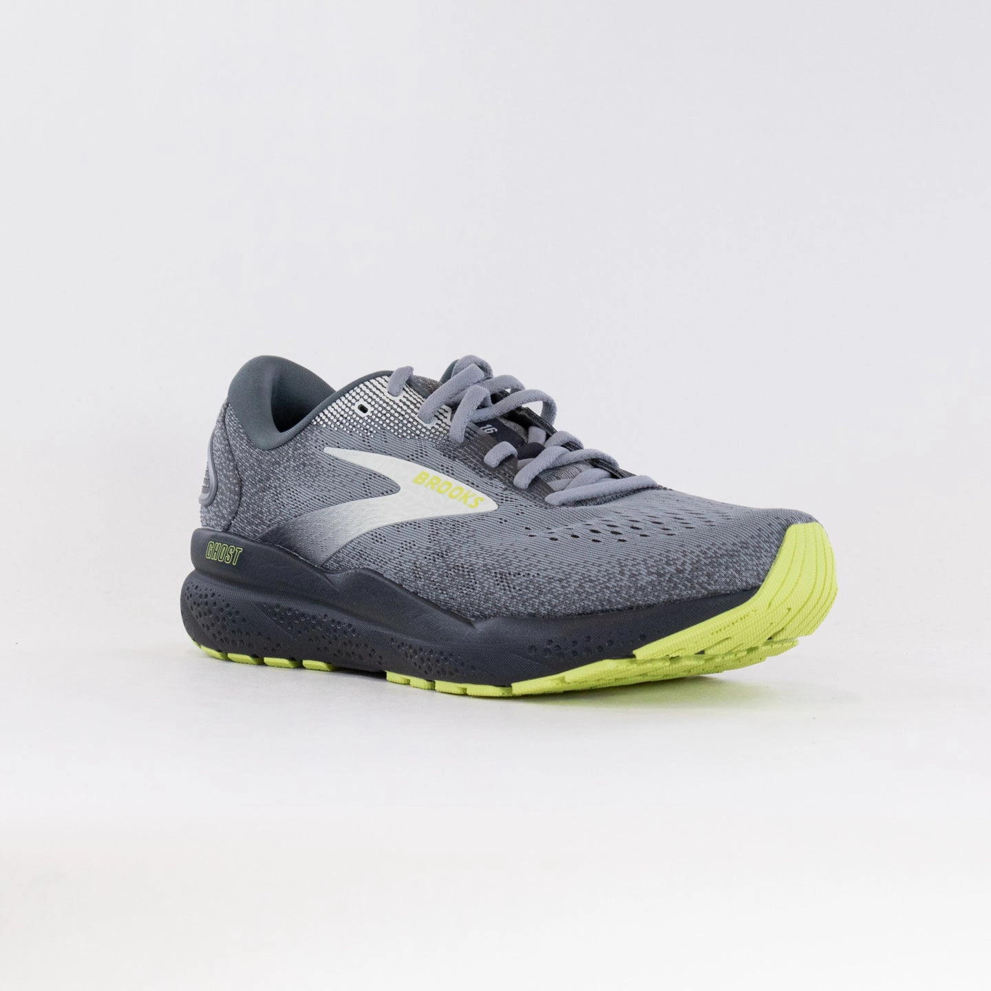 Ventilation Perforation System Smooth Soles Brooks Ghost 16 (Men??s) - Primer/Grey/Lime