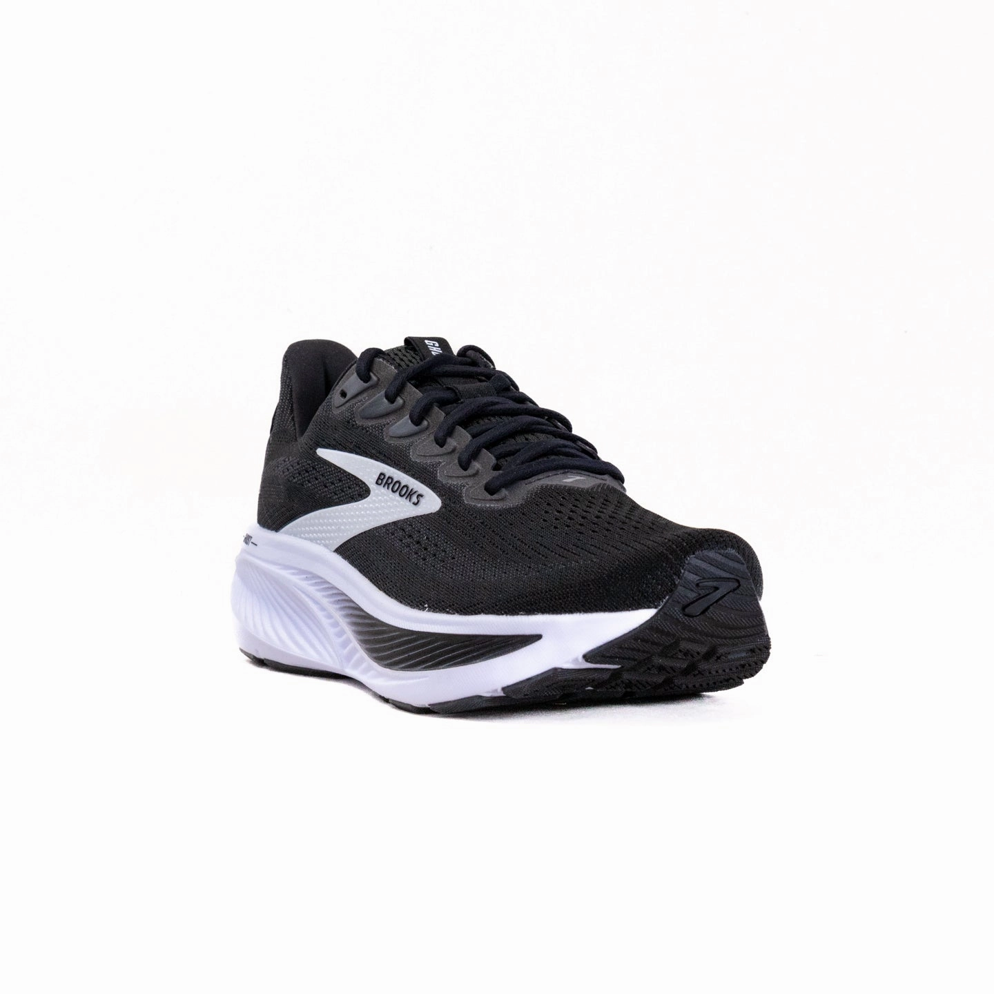 Brooks Ghost 17 (Men??s) - Black/Grey/White Perforated Airflow Panels Kinetic Guide