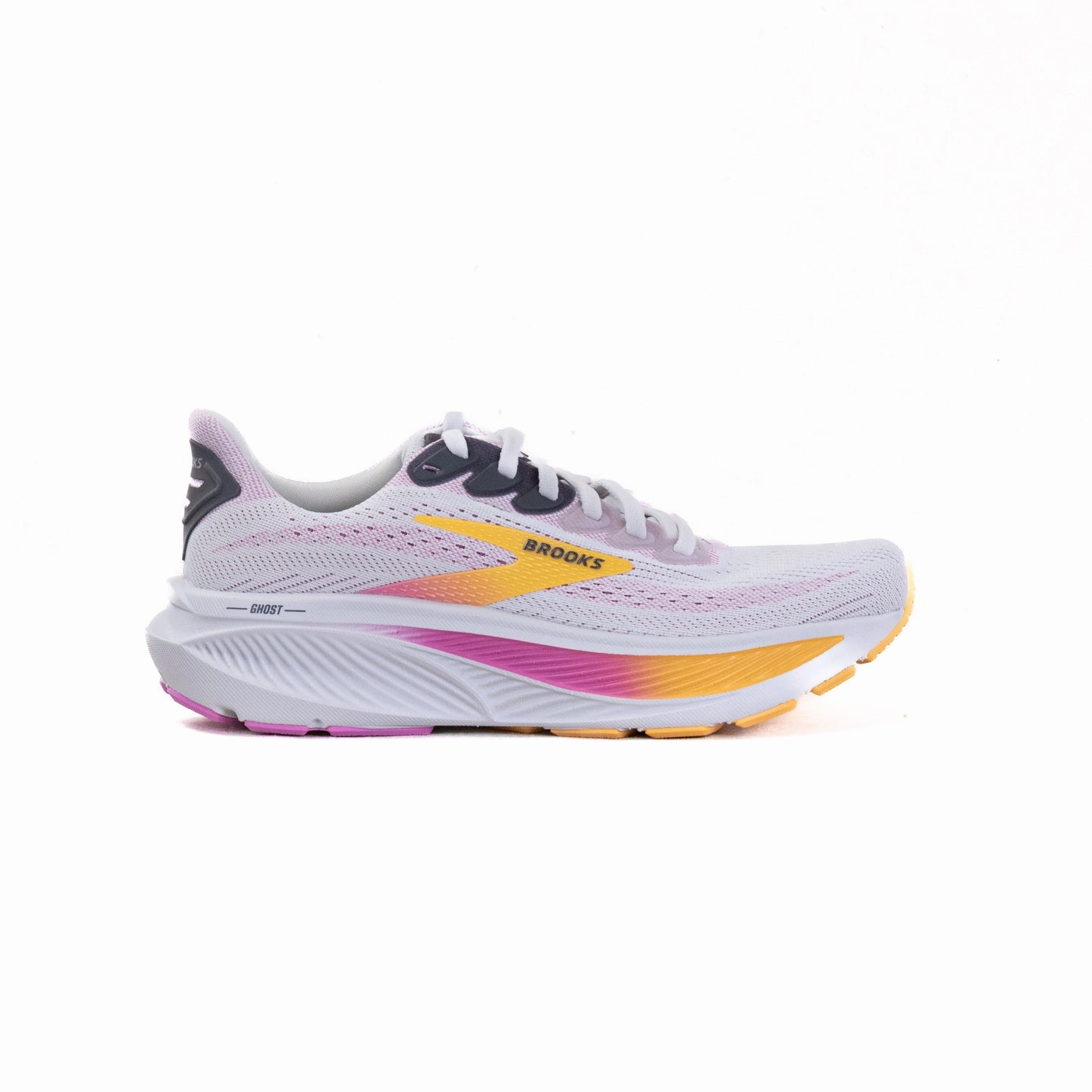 police - training running shoes Indoor Comfort Brooks Ghost 17 (Women??s) - Oyster/Apricot/Pink