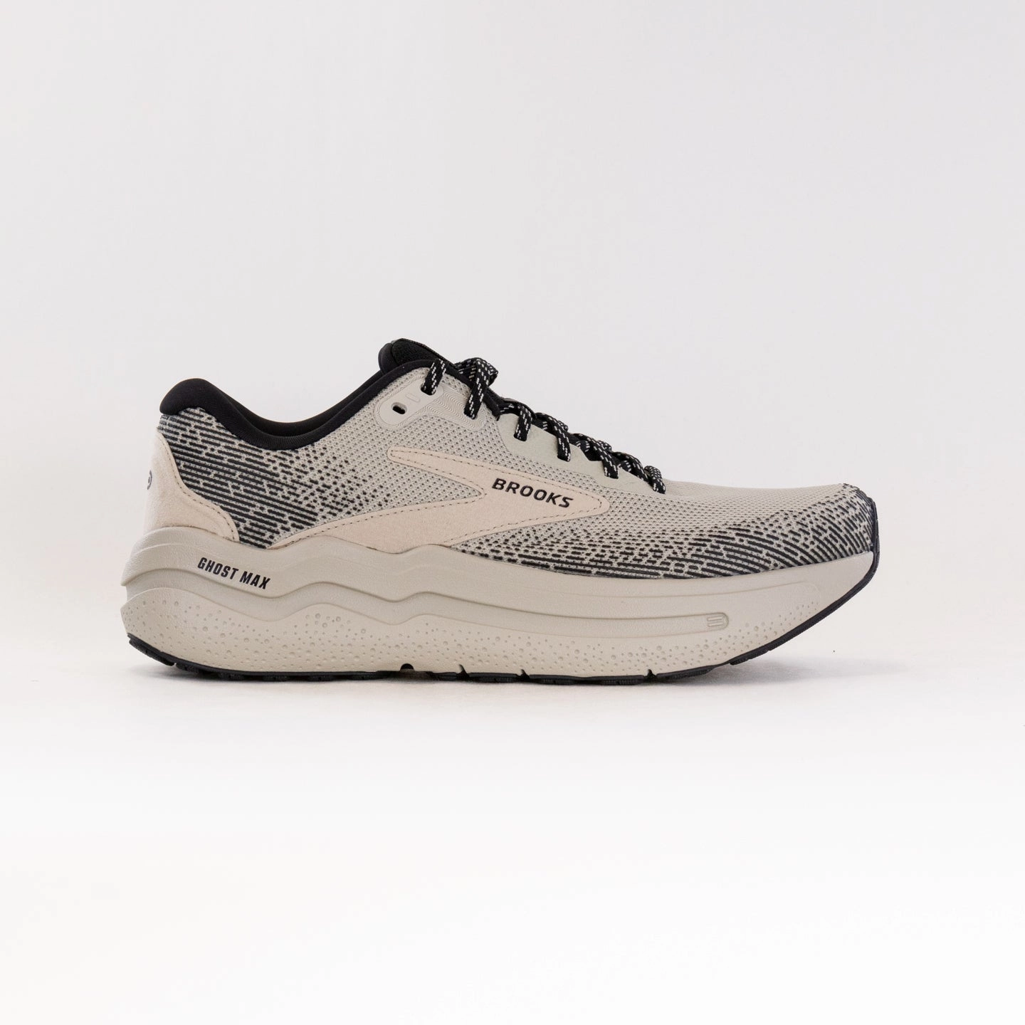 Brooks Ghost Max 2 (Men's) - Pelican/Pelican/Black Seamless Technology Smooth Stride Transition