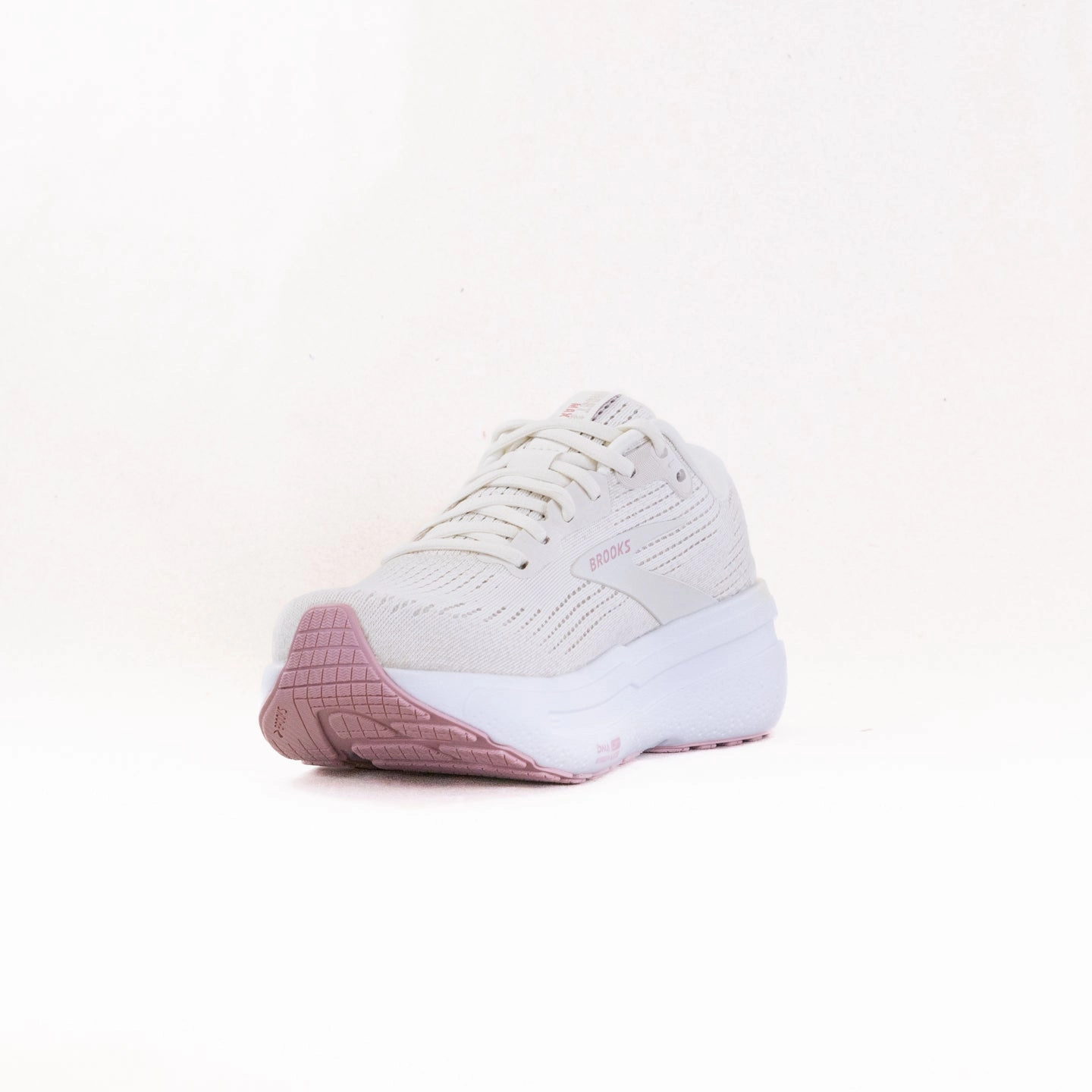 Brooks Ghost Max 2 (Women's) - Coconut Milk/Gray/Zephyr Supportive frame