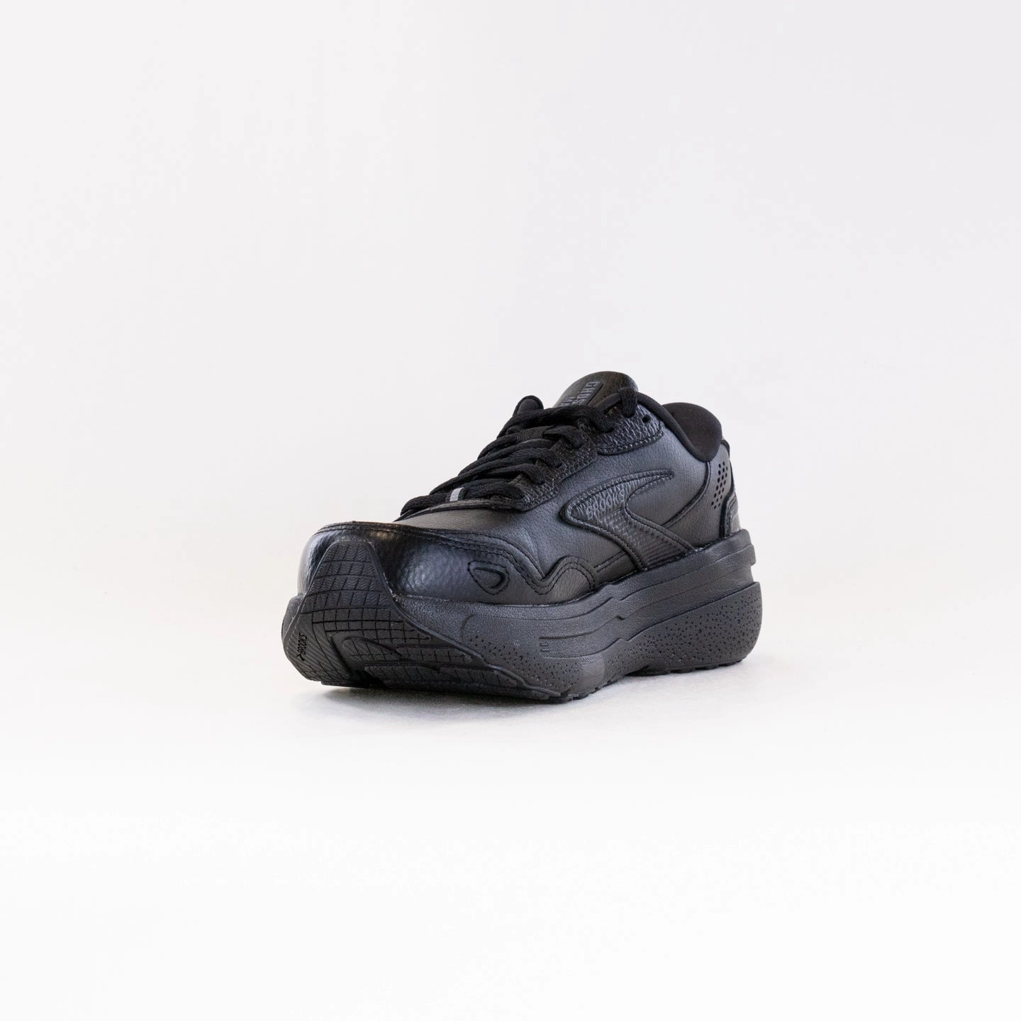 Anti Slip Traction Pattern Brooks Ghost Max Leather (Women's) - Black/Black