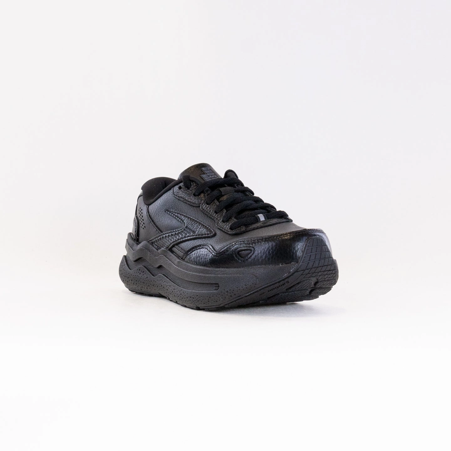 stability - focused running shoes Brooks Ghost Max Leather (Women's) - Black/Black