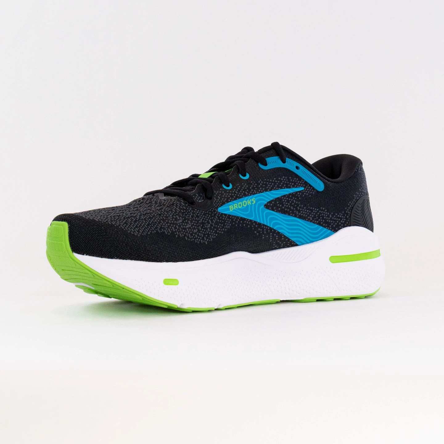Stability running Brooks Ghost Max (Men's) - Black/Atomic Blue/Jasmine