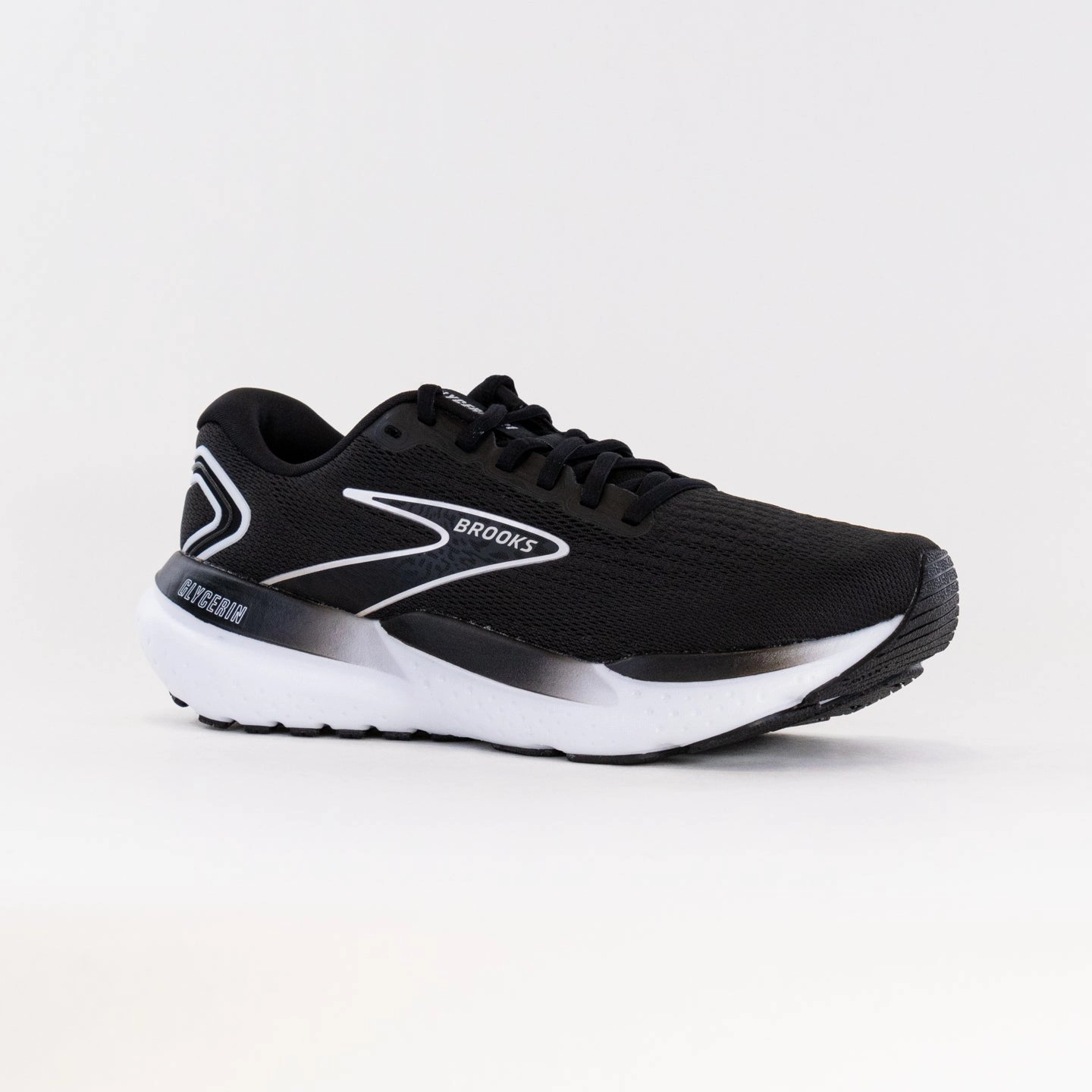 Brooks Glycerin 21 (Women's) - Black/Grey/White running in forest shoes Comfort foam