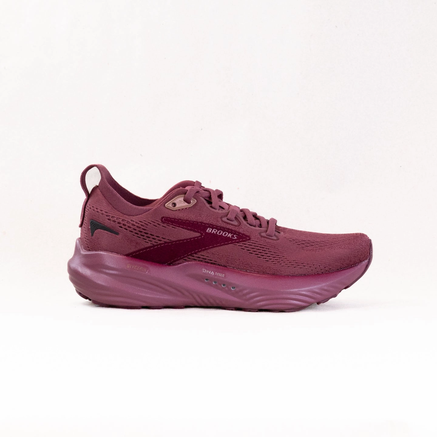 Brooks Glycerin 22 (Women's) - Berry/Burgundy/Rose running during sunrise Hydrophilic