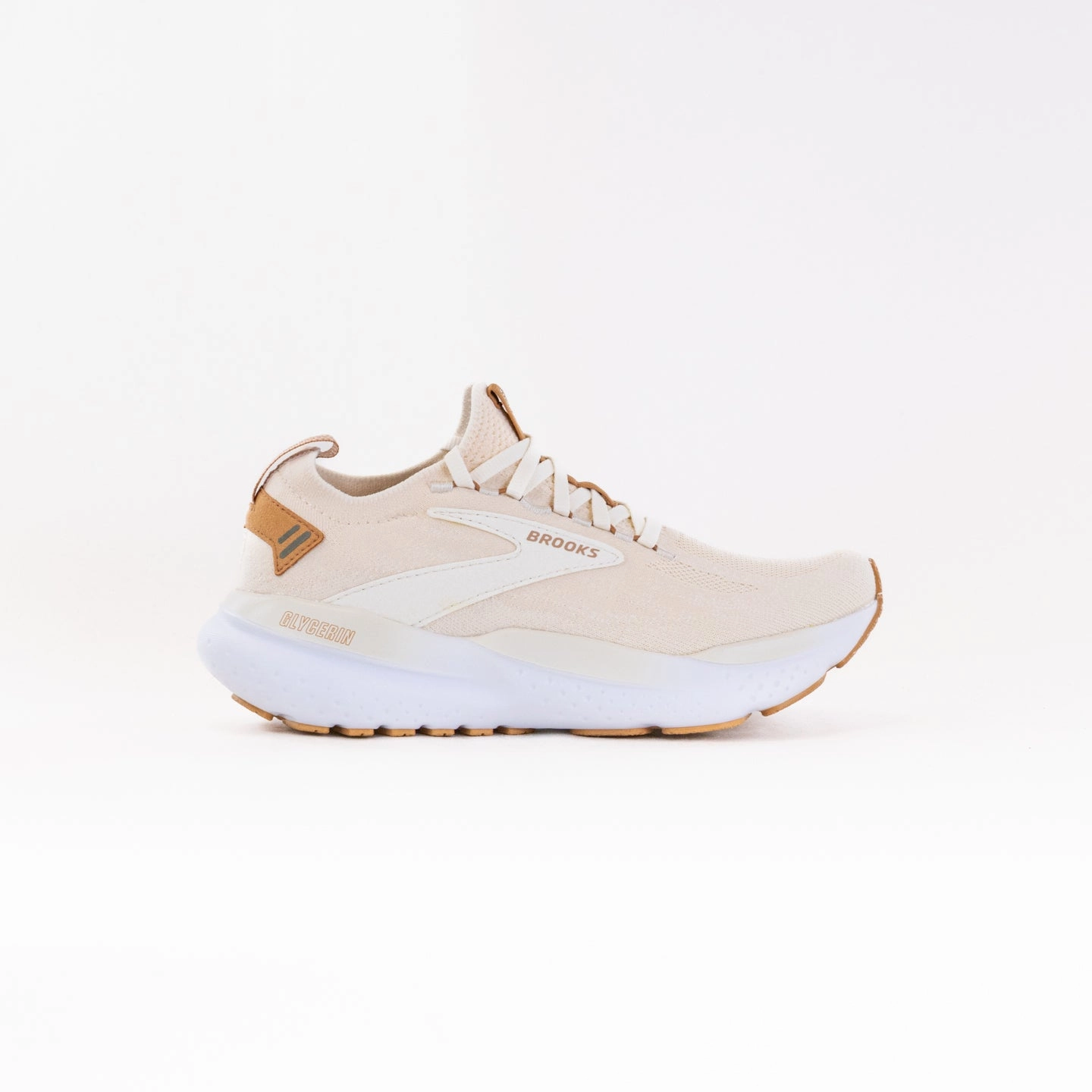 Brooks Glycerin StealthFit 21 (Women's) - Marshmallow/Cream/Biscuit running speed improvement cross - training shoe versatility