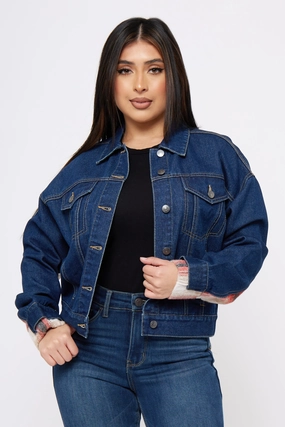 Brushed Flannel Denim Mix Flattering wear Fashionable Layers