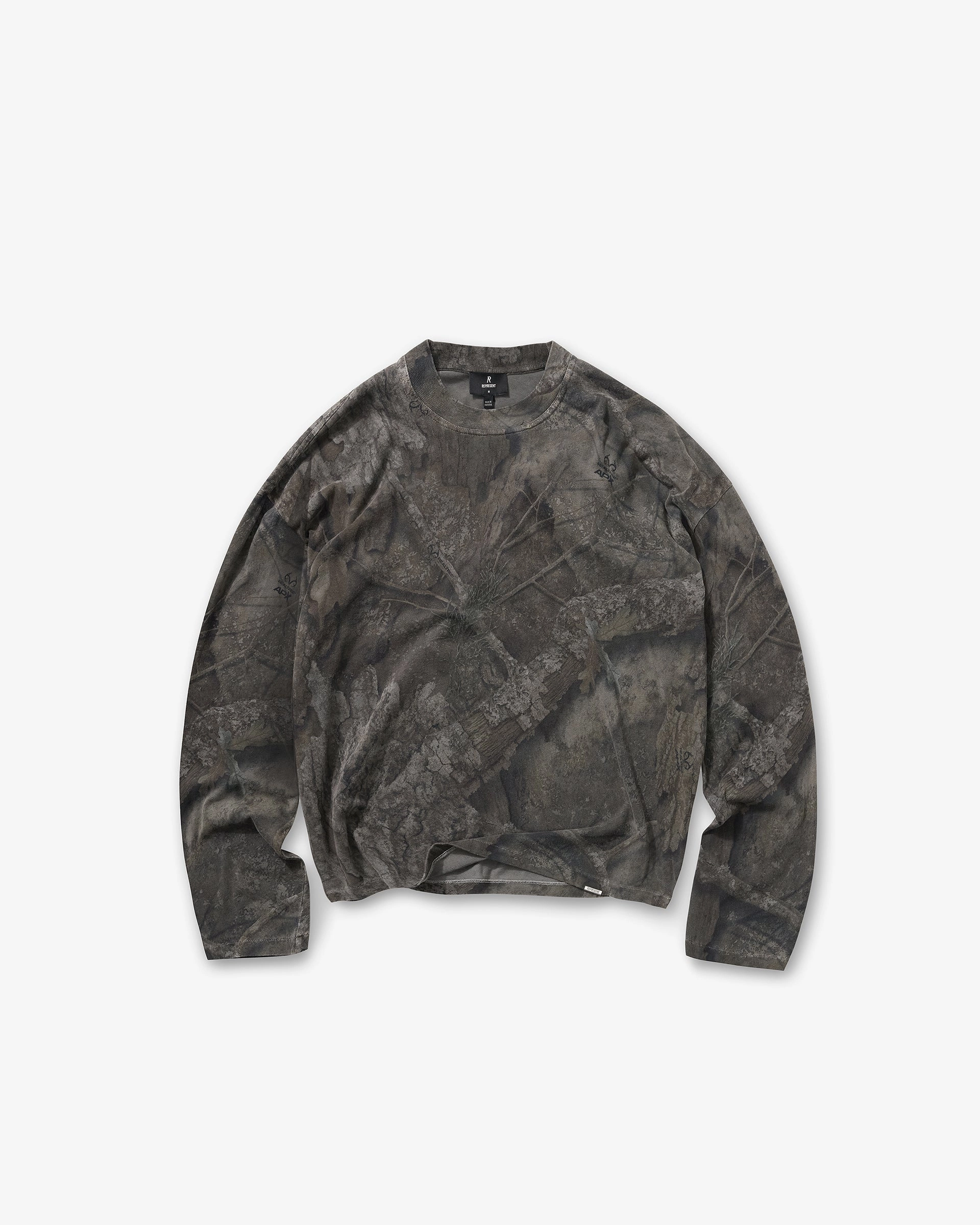 Initial Overdye Realtree? Long Sleeve T-Shirt - Overdyed Black Comfy Layer Wear UPF Rated Fabric