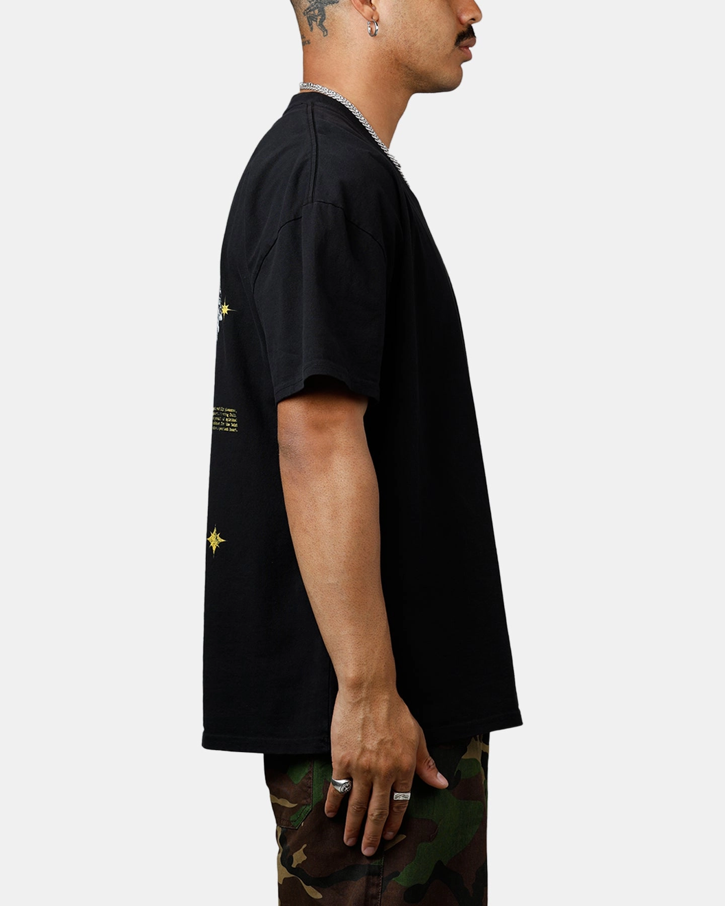 Saint Morta Realm Of Return Boxy T-Shirt Black TemperatureRegulating Material Lightweight Design