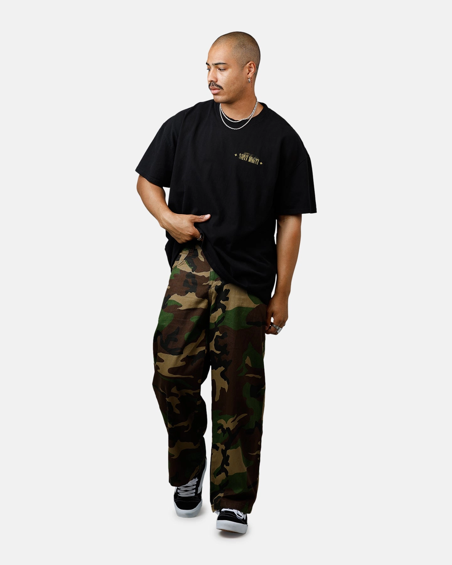 Casual Tee ComfortStretchFit Saint Morta Realm Of Return Boxy T-Shirt Black