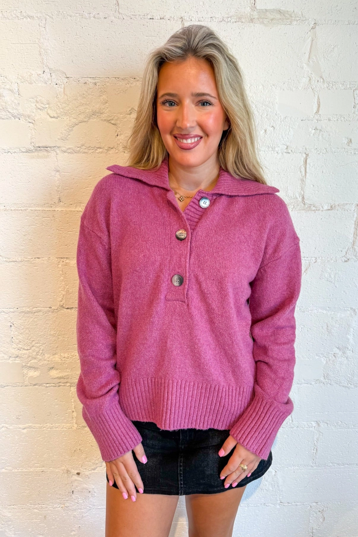 RipResistant Reinforcement Free People Trading Up Polo Sweater