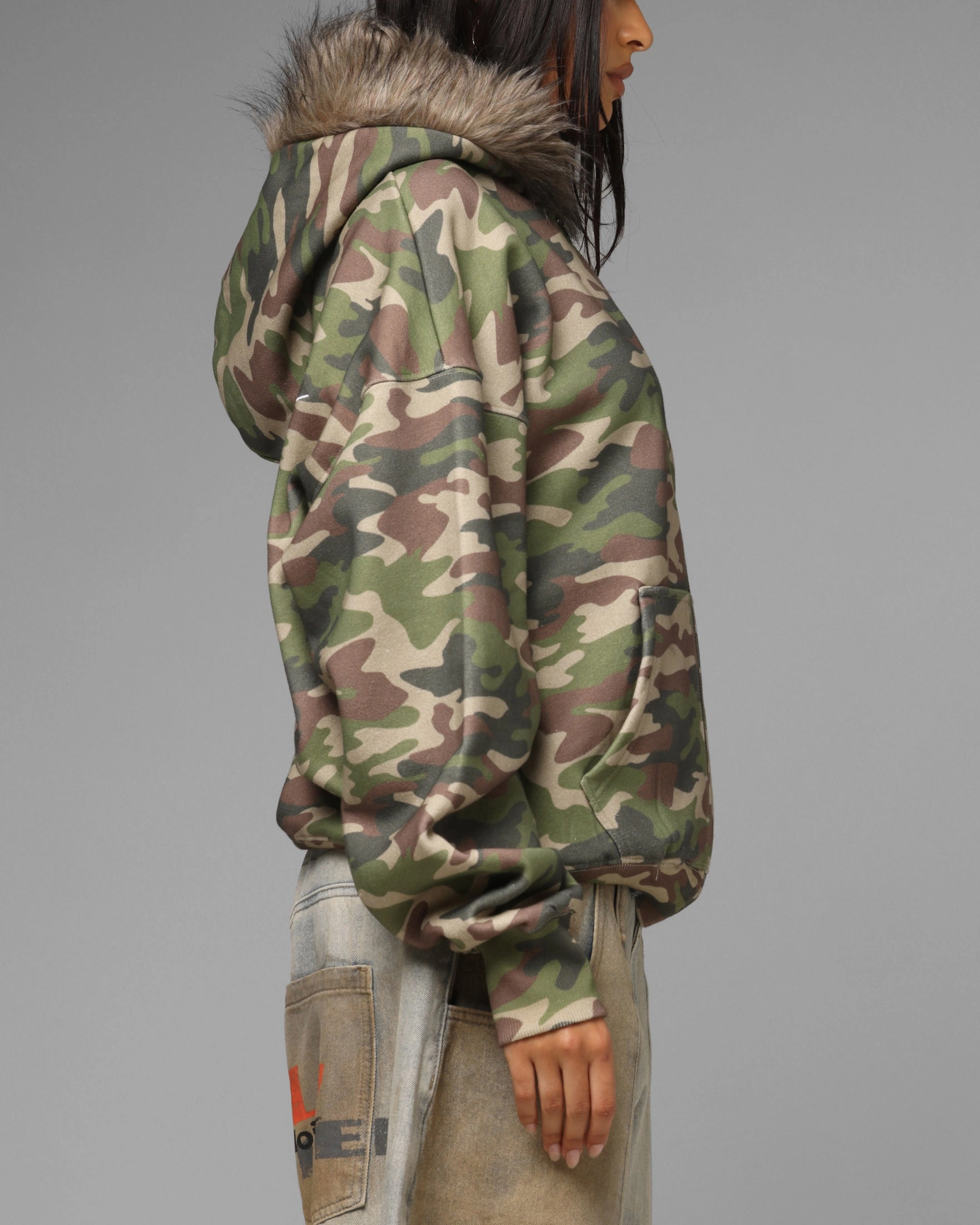 Loiter Purity Zip Hoodie Camo Multi Panel Cut BreathableMaterial