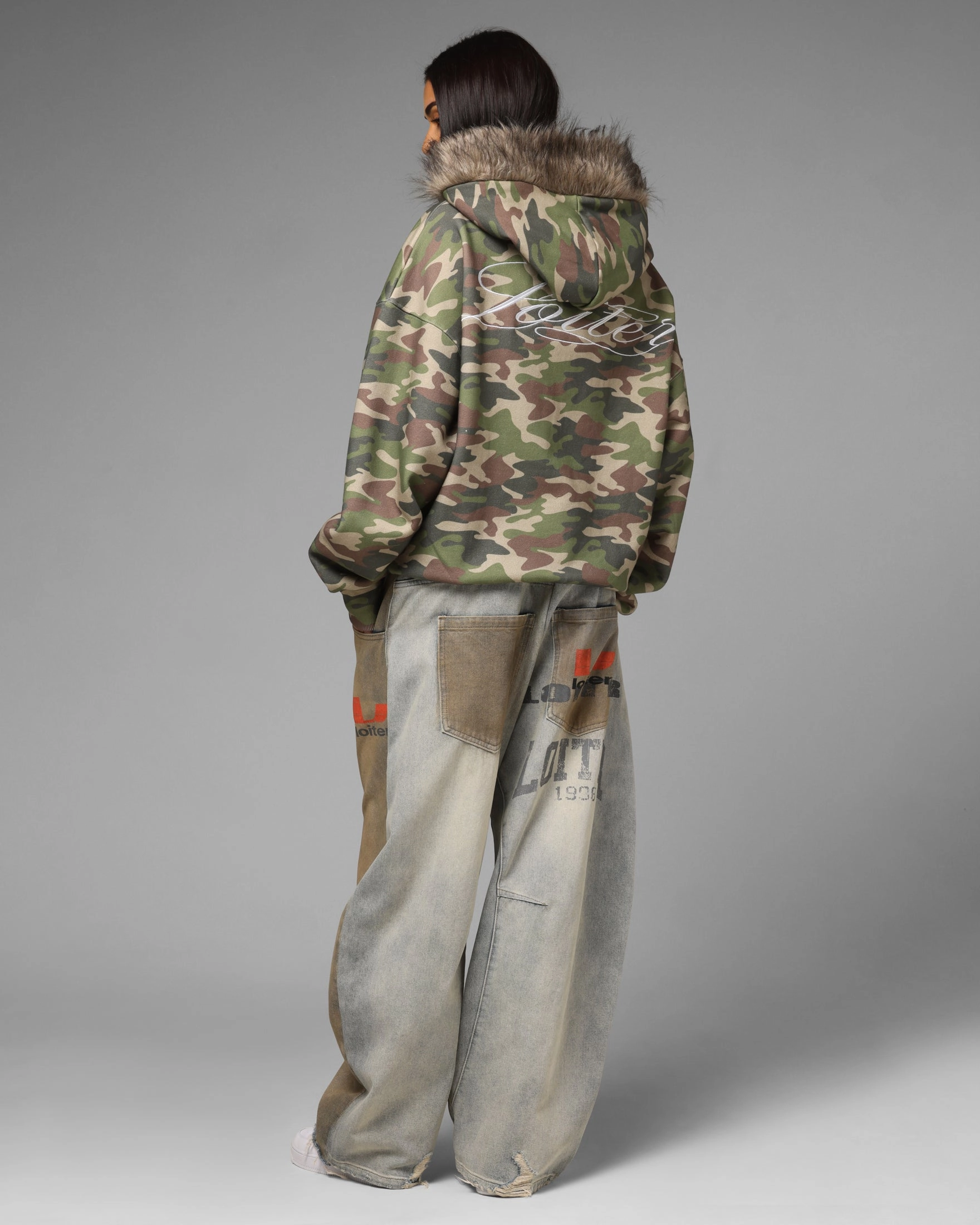 Loiter Purity Zip Hoodie Camo QuickReleaseFastenings