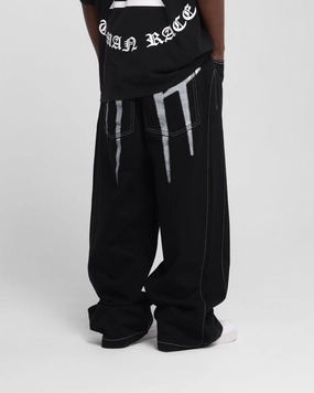 Soft Brushed Lining Loiter Shadow Jeans Black