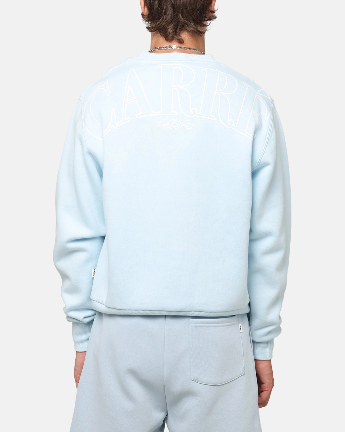 Flexible Neckline Carre Bloom Crewneck Light Blue