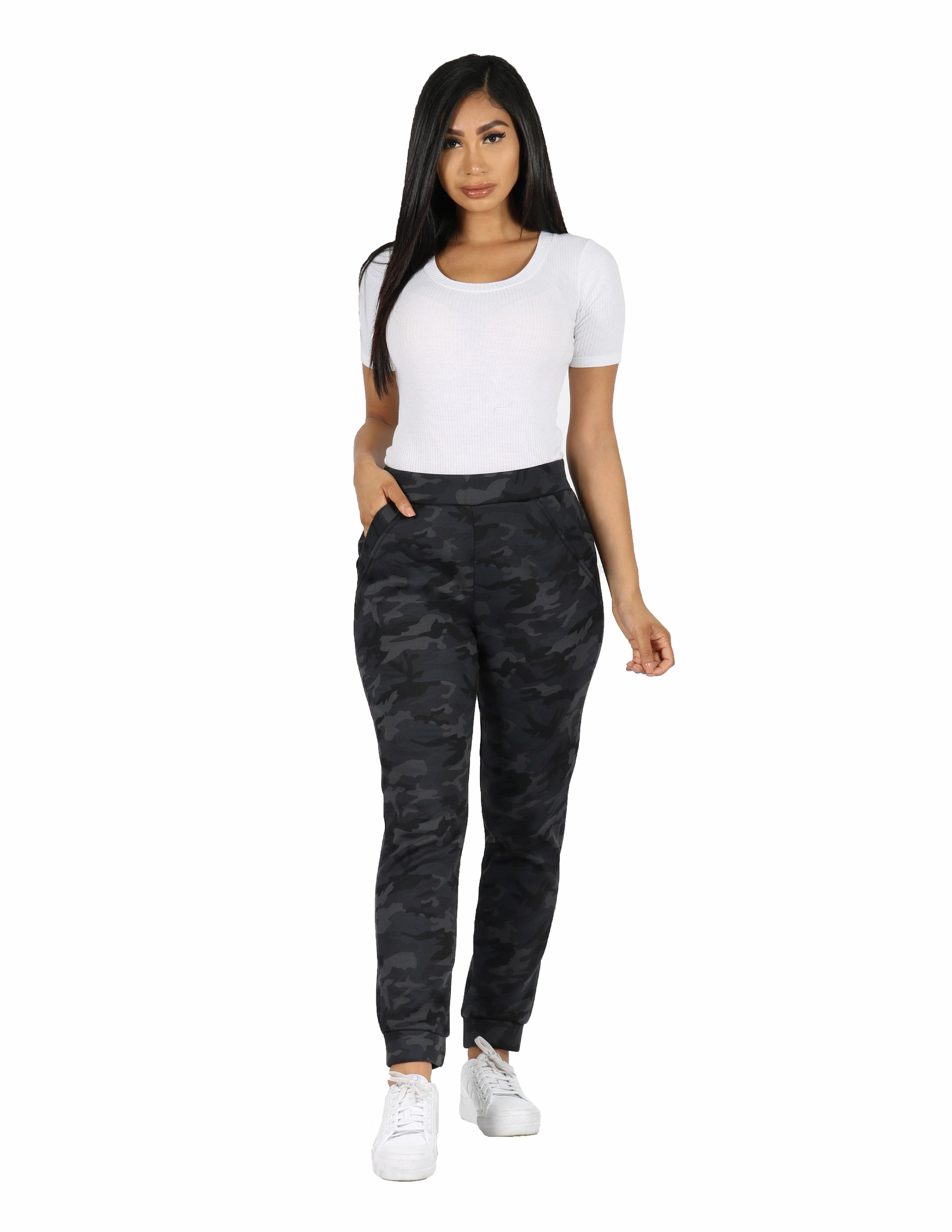 Camo Jogger So Soft Fleece Lined Thermal Warm Morning Jog