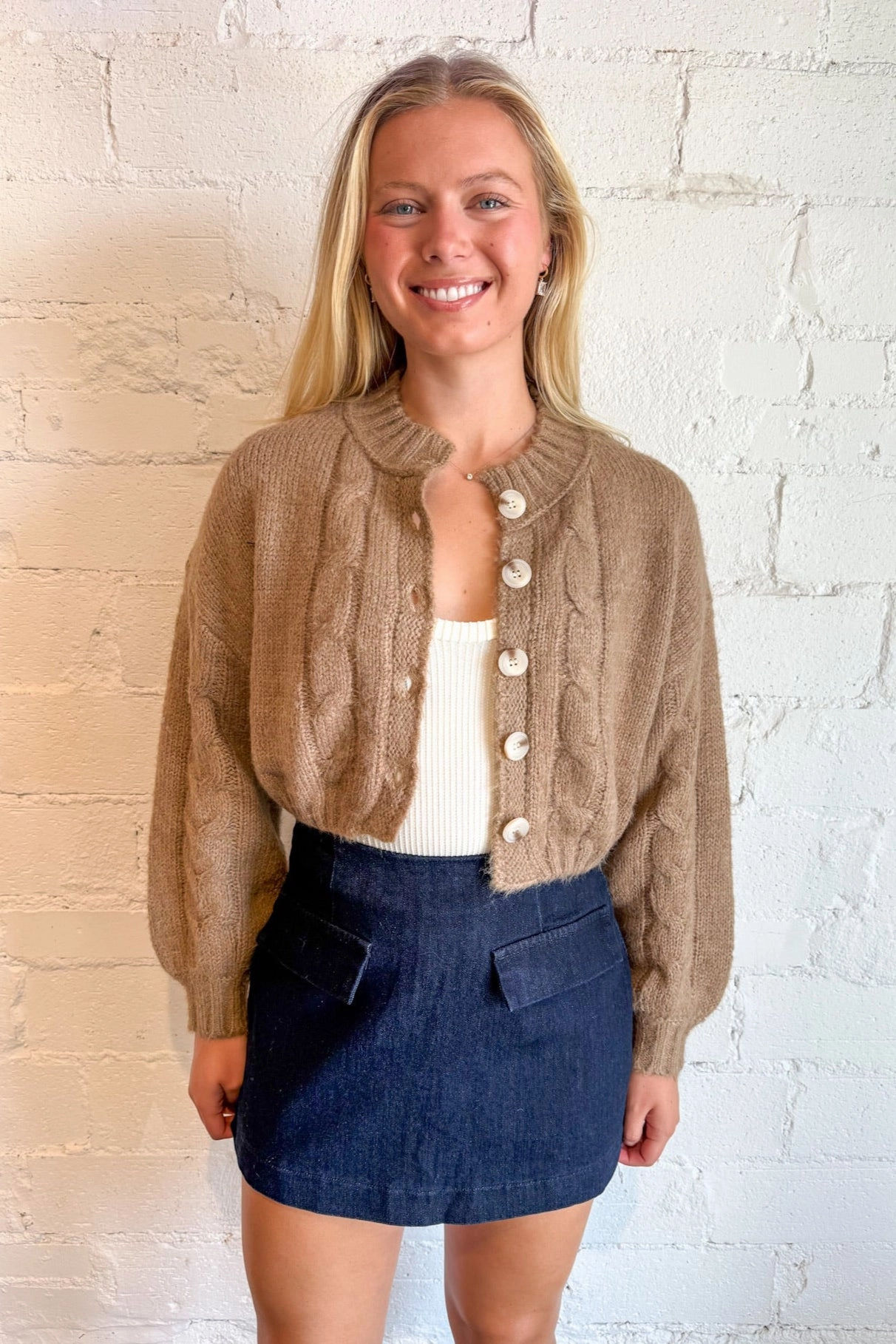 Street Comforted Caramel Cloud Sweater