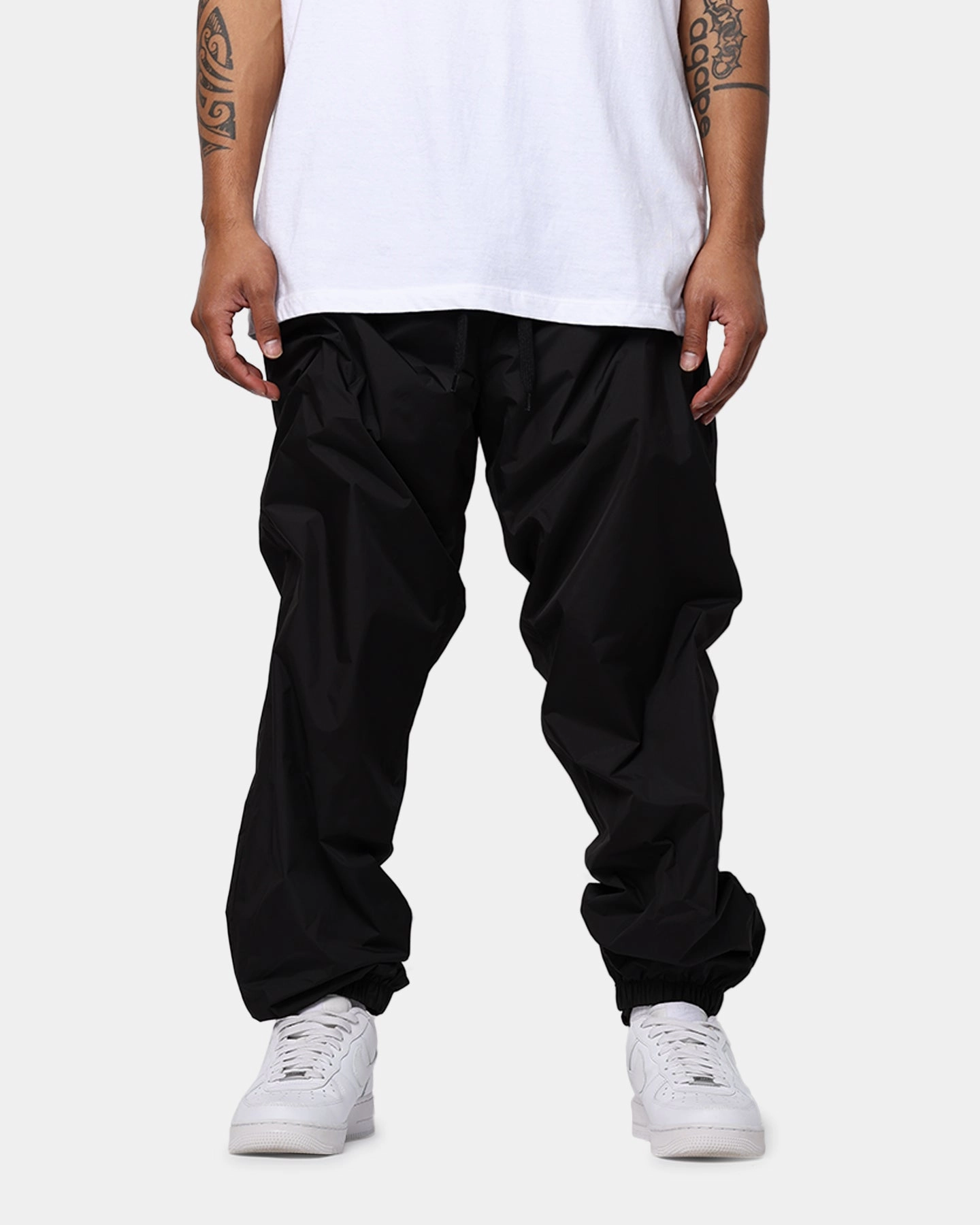 Breathable Mesh Panels Erasable Logo Patch Carr?? Shell Jogger Black