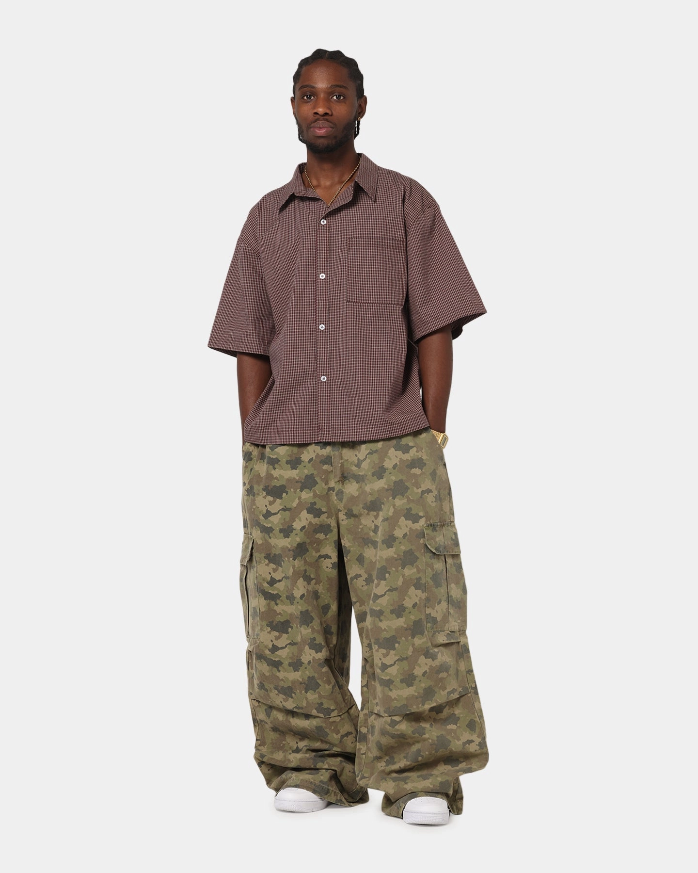 Carre Baggy Cargo Pants Camo Essential Layer Chilly Wear