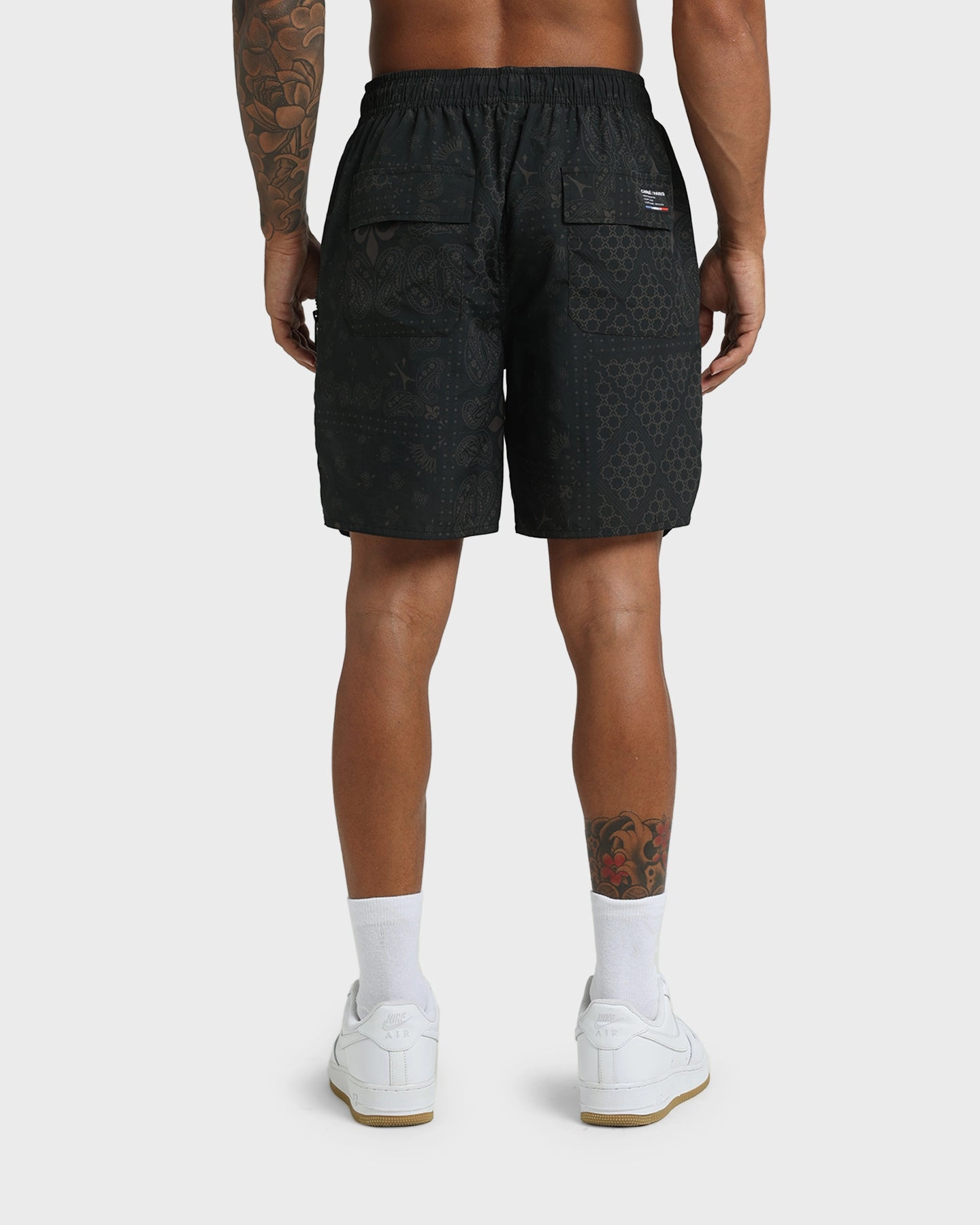 Carre Bandana Ultra LP Shorts Black Stretchable Fabric