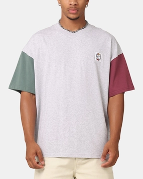 Bamboo Fiber Fabric Carre Block Oversized T-Shirt Multi