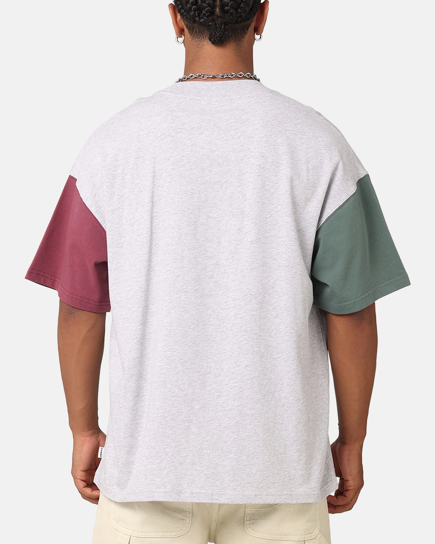 Carre Block Oversized T-Shirt Multi Soft Wool Durable Chainstitch