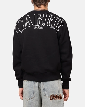 Comfortable Look TemperatureRegulating Material Carre Bloom Crewneck Black