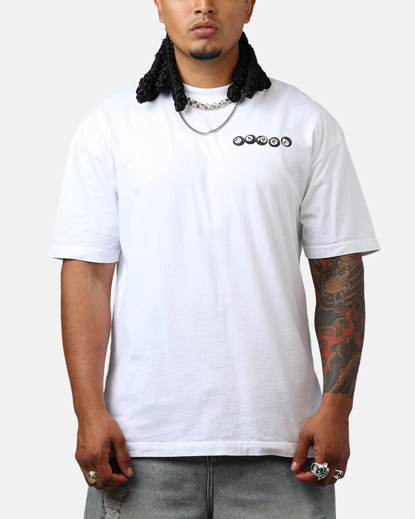 CrewNeck Carre Break T-Shirt White