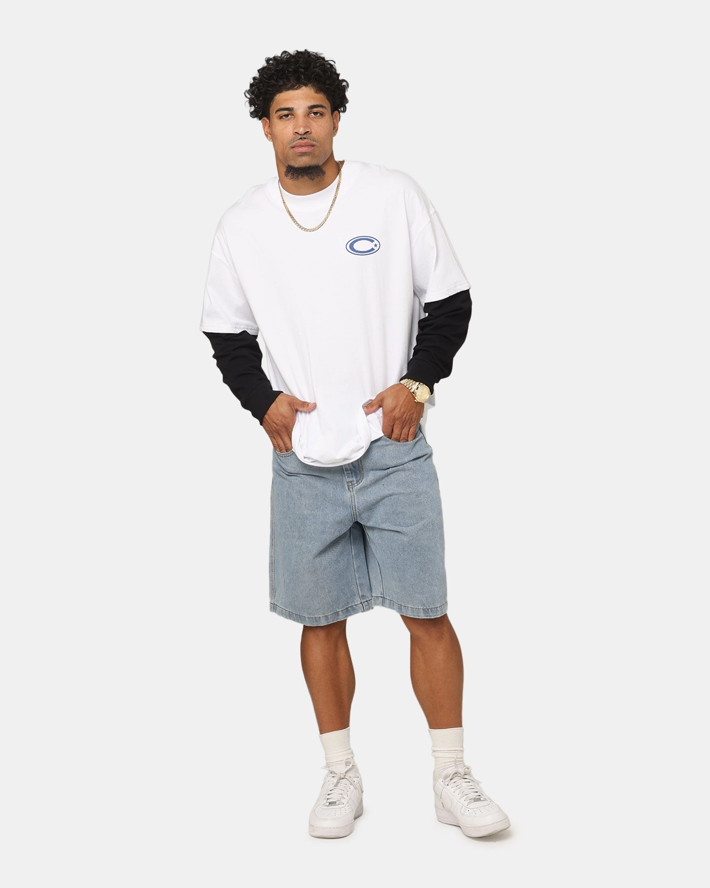 Carre C-Star Long Sleeve T-Shirt White/Black LowMaintenanceFabric