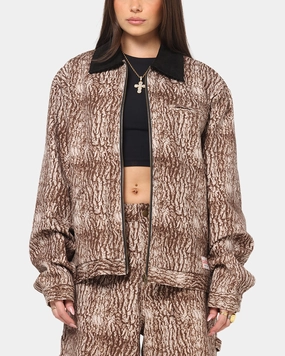 Carre Canvas Jacket Tree Bark Casual Tee Sweat Absorbing Lining