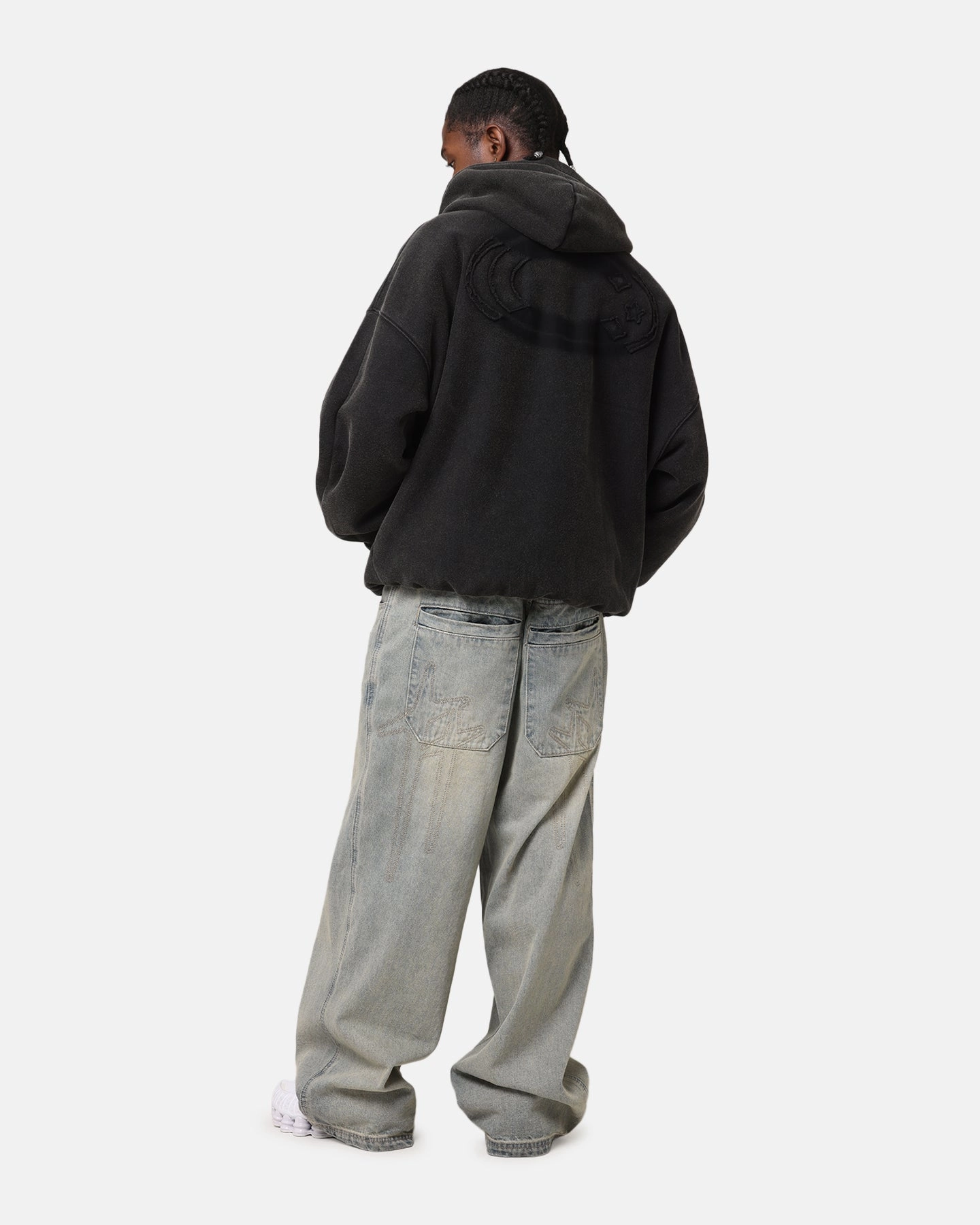 Carre Con-Star Hoodie Washed Black AllPurposeWear Thermal Regulation Technology