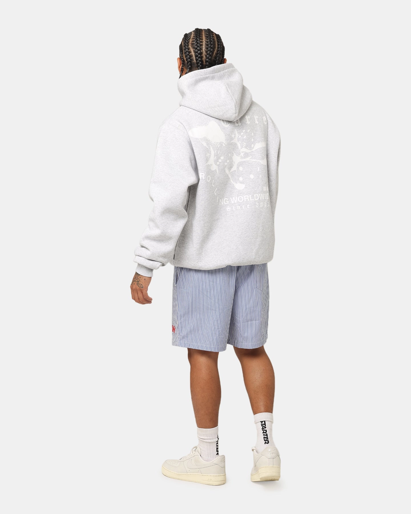 Carre Dice Club Hoodie Grey Marle Minimalist Styling