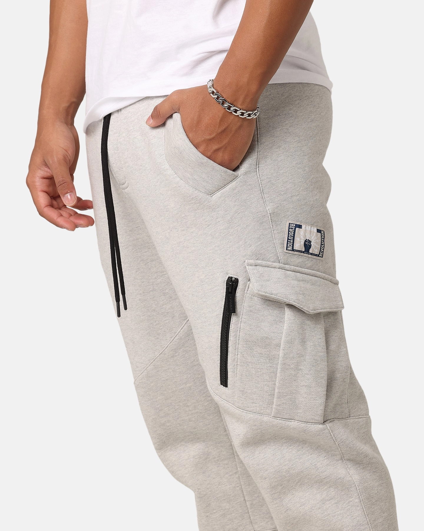 MachineWashableFabric Carre Fleece XL Evolution Jogger Grey Marle
