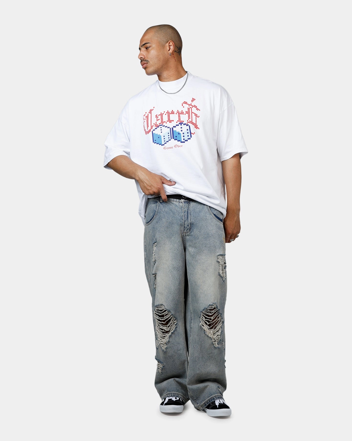 ThermalInsulation Fashion Statement Carre Game Over T-Shirt White