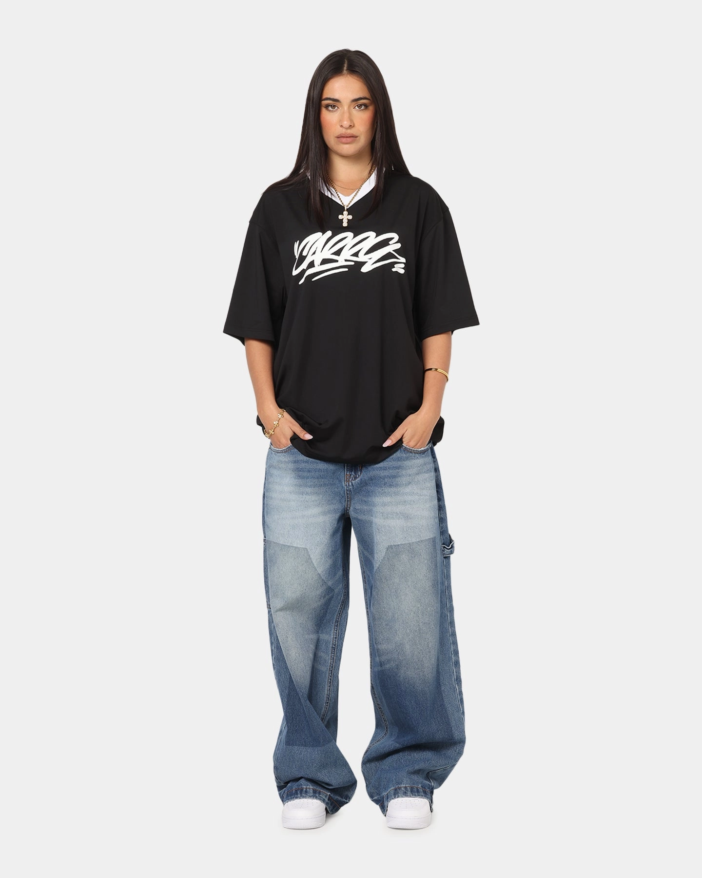 Carre Graffiti Jersey T-Shirt Black ThermalInsulation