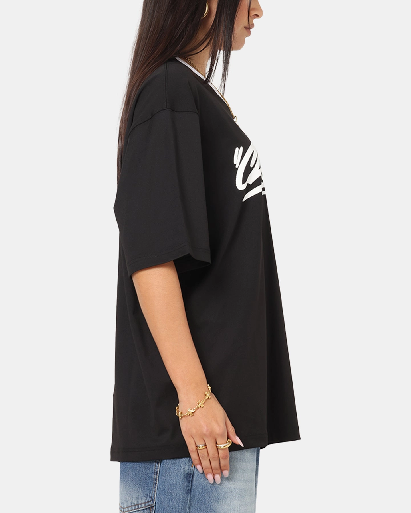 Carre Graffiti Jersey T-Shirt Black Hidden Storage Pockets