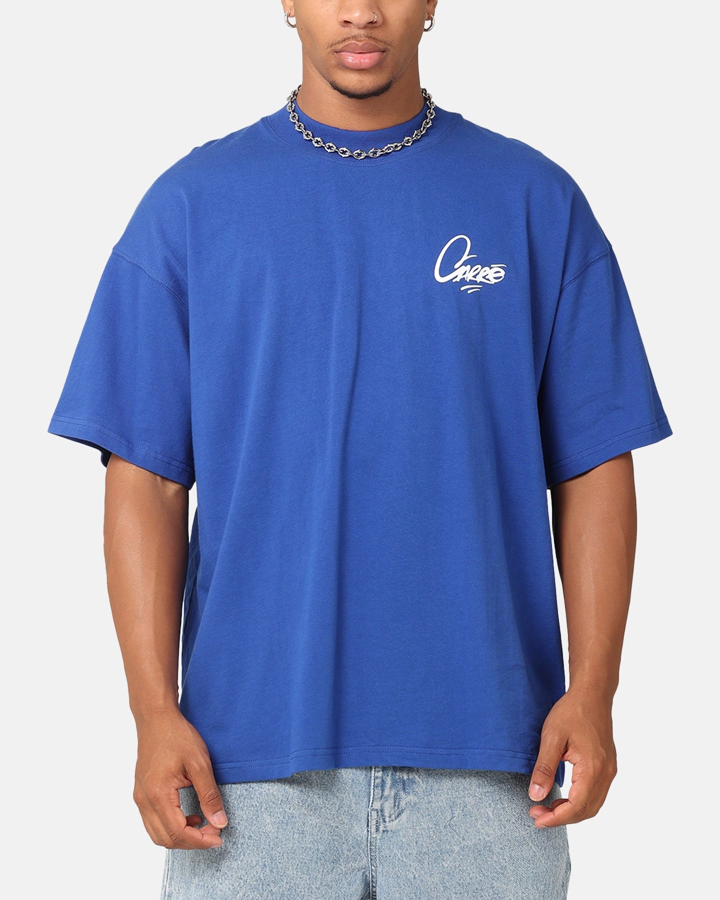 Sustainable Manufacturing Carre Graffiti T-Shirt Royal