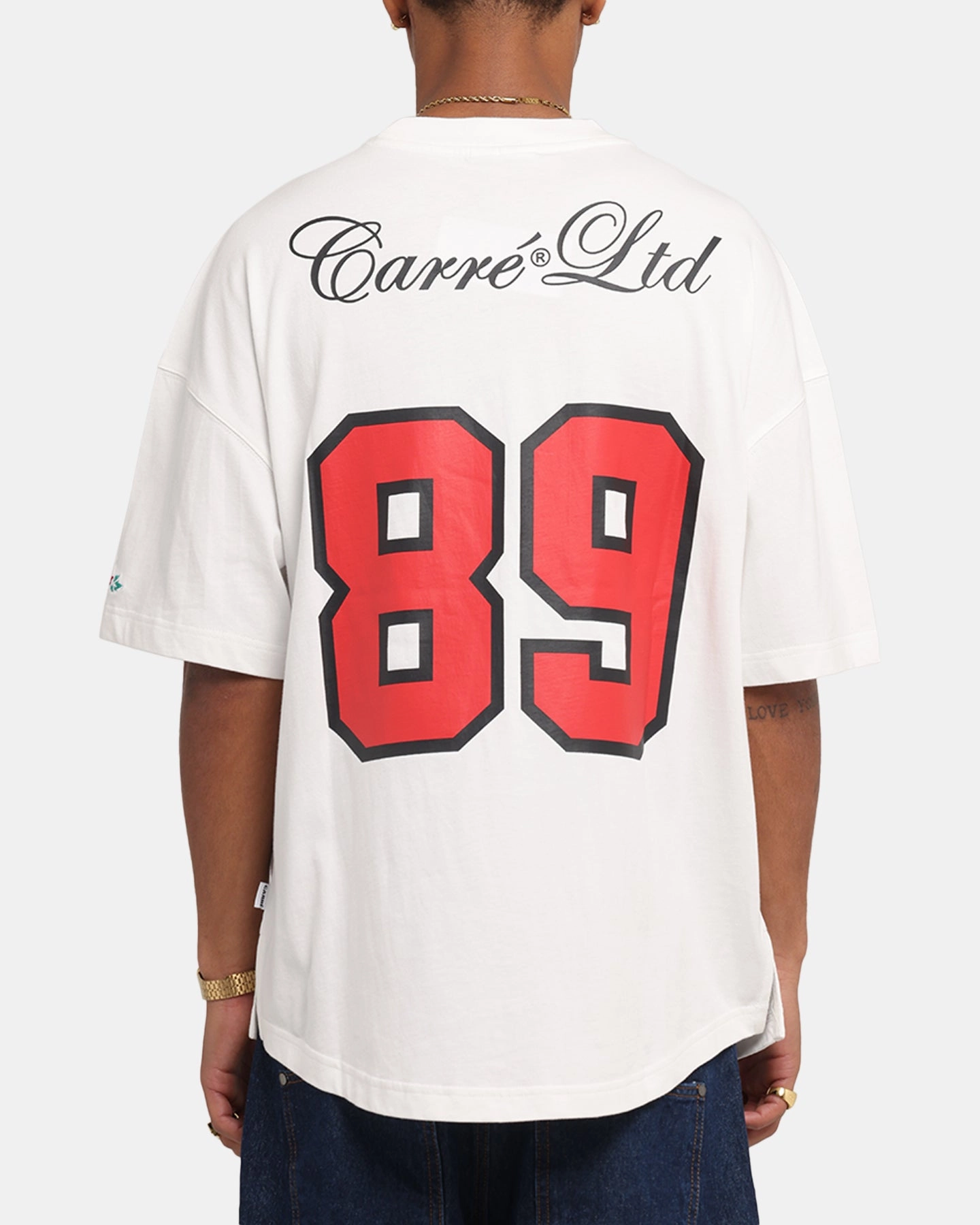 Carre Hitta Grid Iron T-Shirt Off White/Red ReflectiveAccents