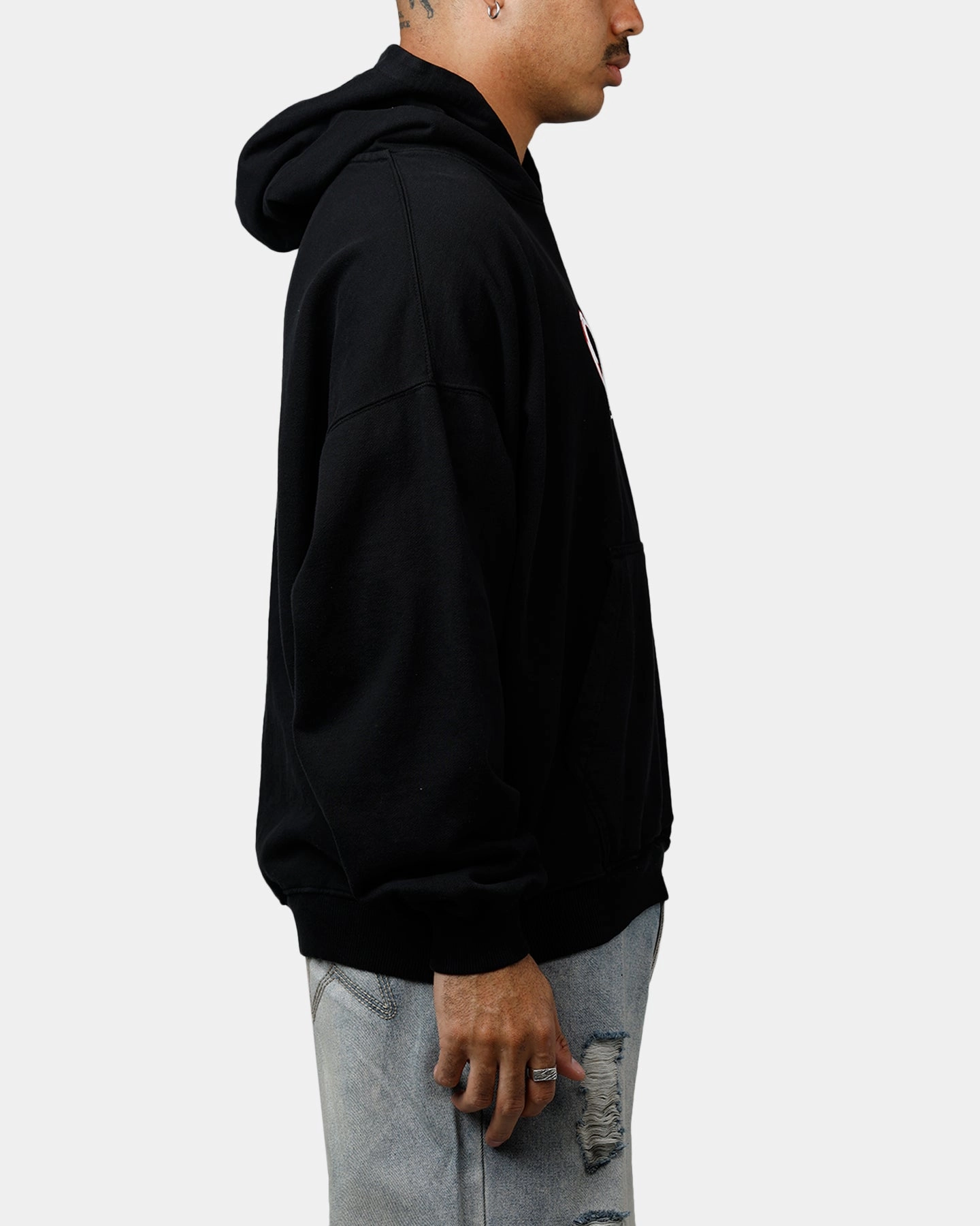Carre Link Hoodie Black TumbleDryFriendlyMaterial