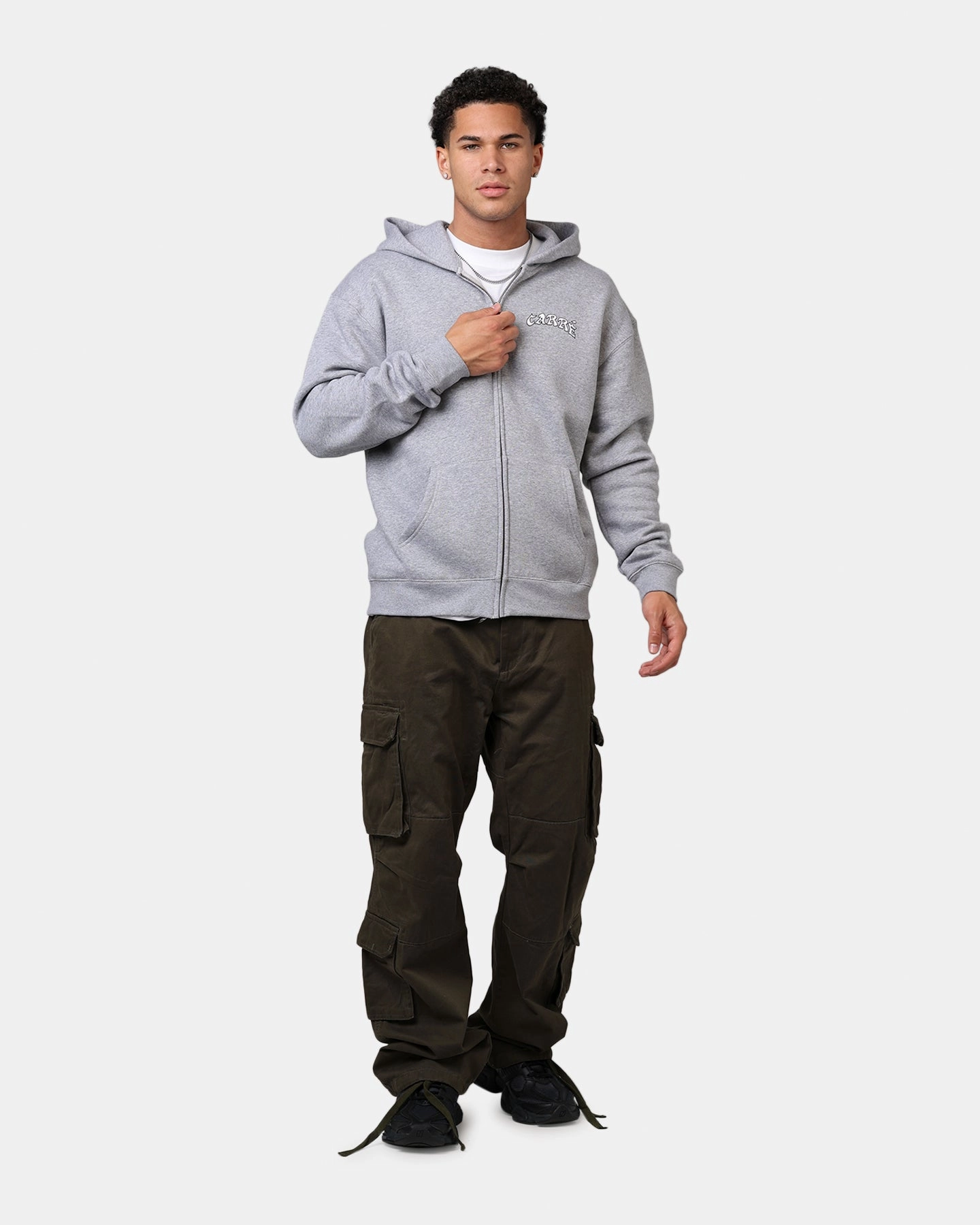 PlushLining sporty wear Carre Members Only Zip Hoodie Grey Marle