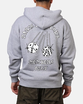 FlatlockSeamTechnique Carre Members Only Zip Hoodie Grey Marle