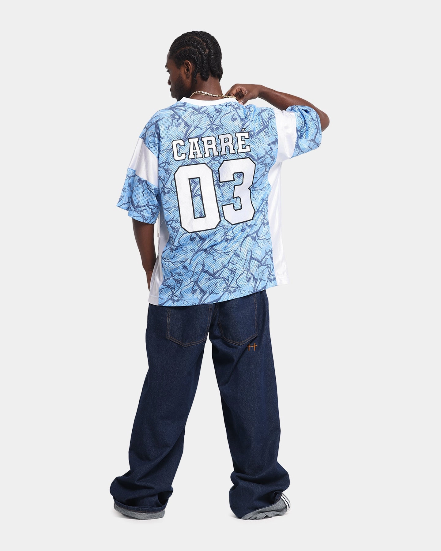 Carre Outlaw Jersey Light Blue Real Tree Sweat Absorbing Lining SlubTexture