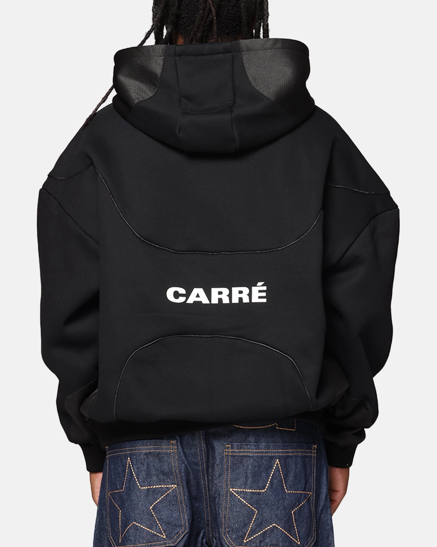 RawHemDetail Long Sleeve Tee Carre Pipeline Hoodie Black