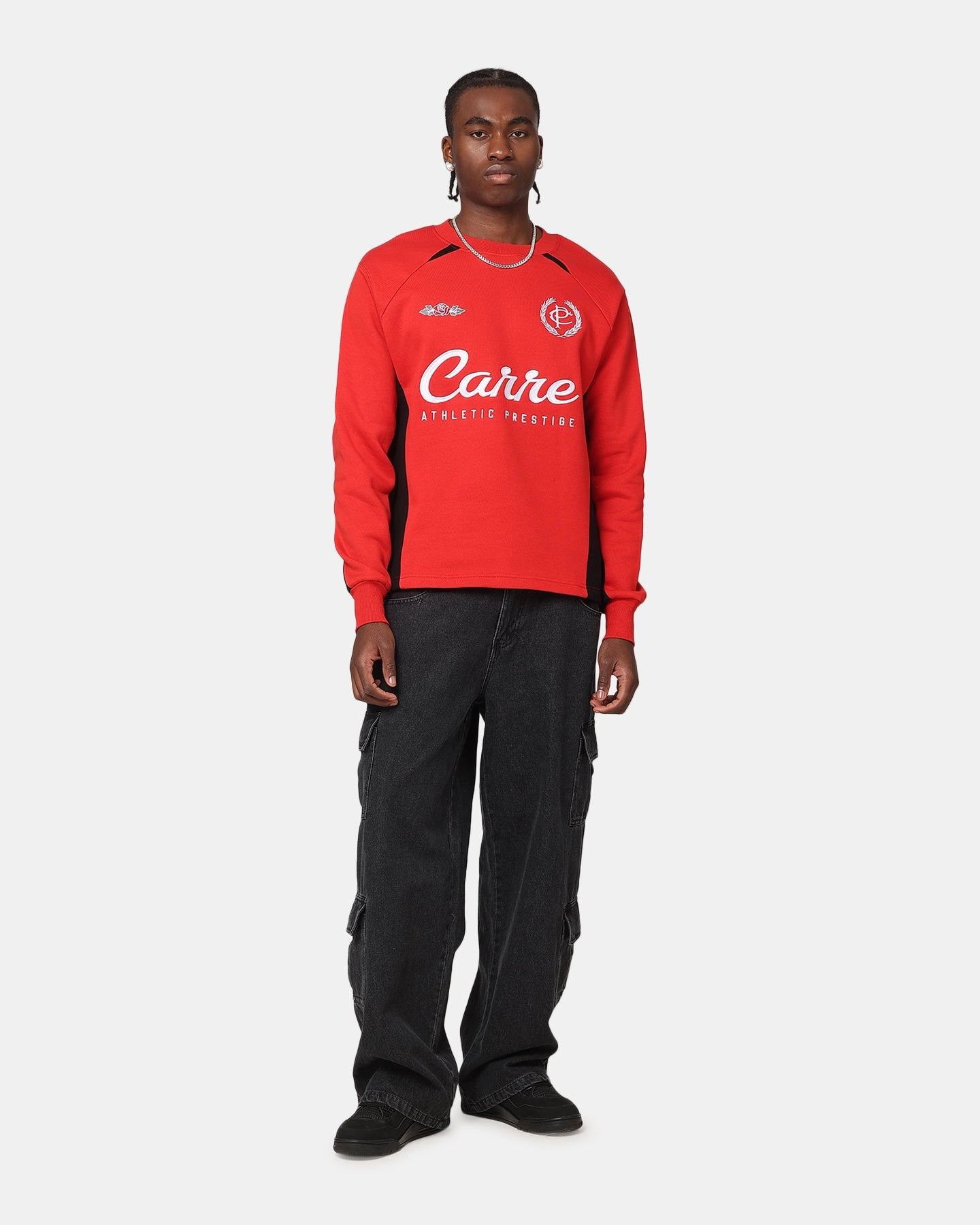 Carre Prestige Crewneck Red QuickDryTech Bamboo Derived Material