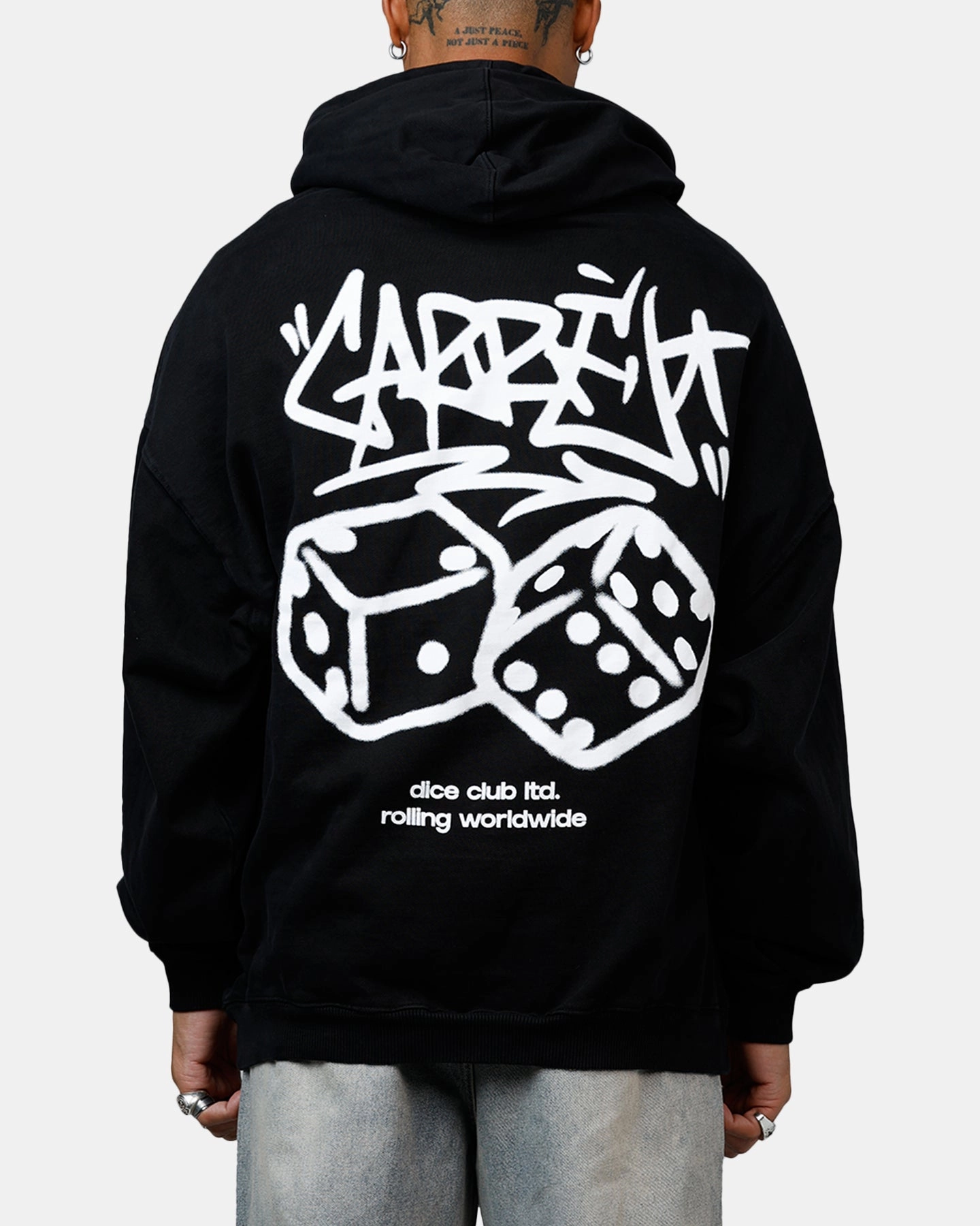 Carre Rolling Worldwide Hoodie Black EcoFriendly Manufacturing