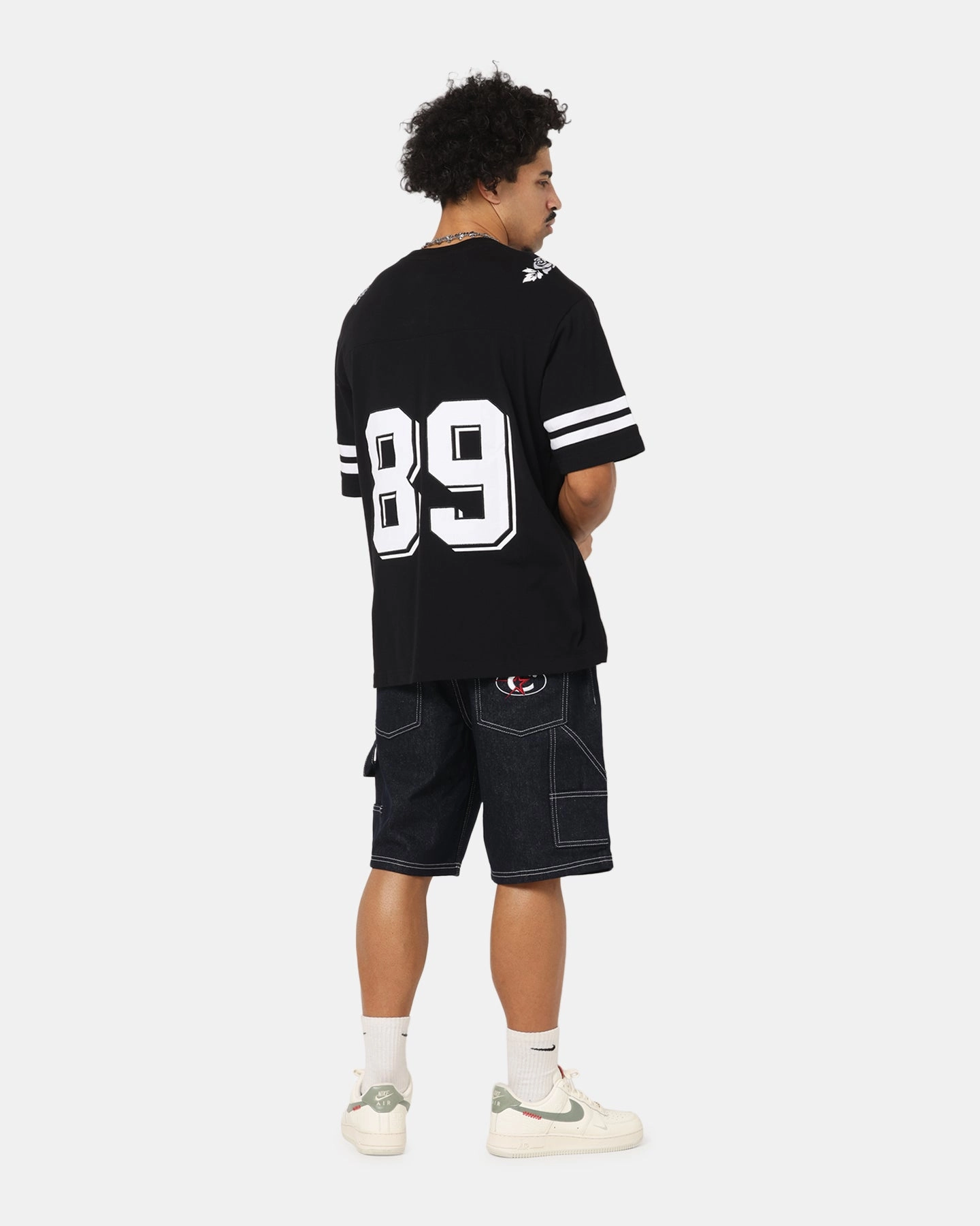 Carre Rose Bowl Football T-Shirt Black/White Fade Resistant Coating Reflective Trim Details