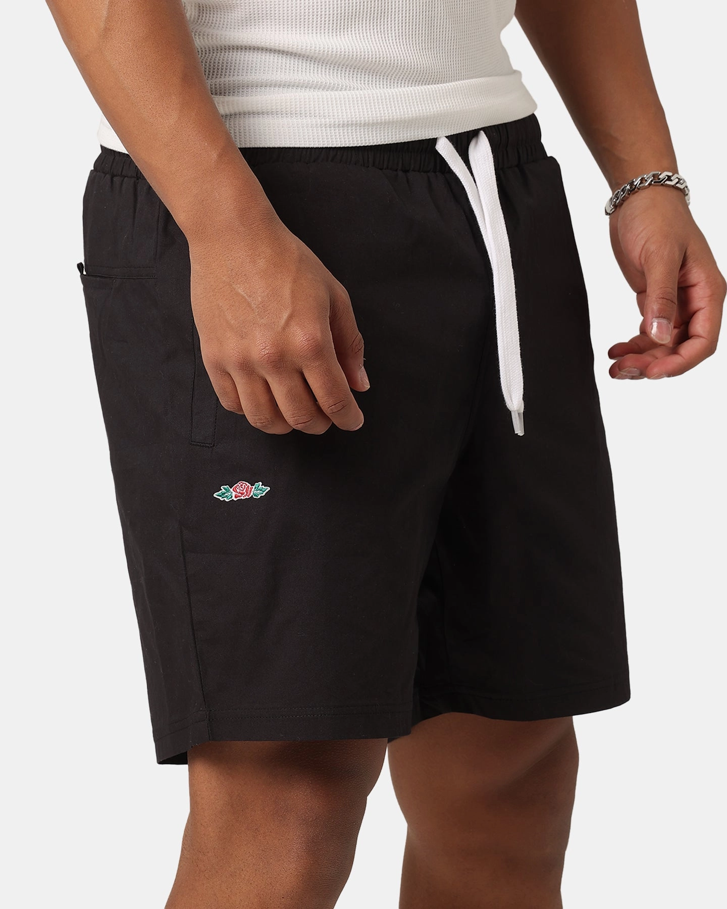Anti Chafe Lining Carre Rosebud Beach Shorts Black