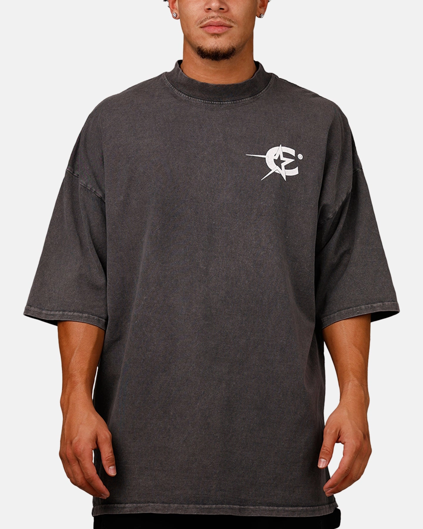 MoistureWicking Material Carre Star Academy T-Shirt Washed Charcoal