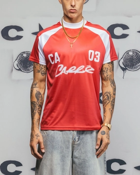 Carre Striker Jersey T-Shirt Red/White Wrinkle Free Weave